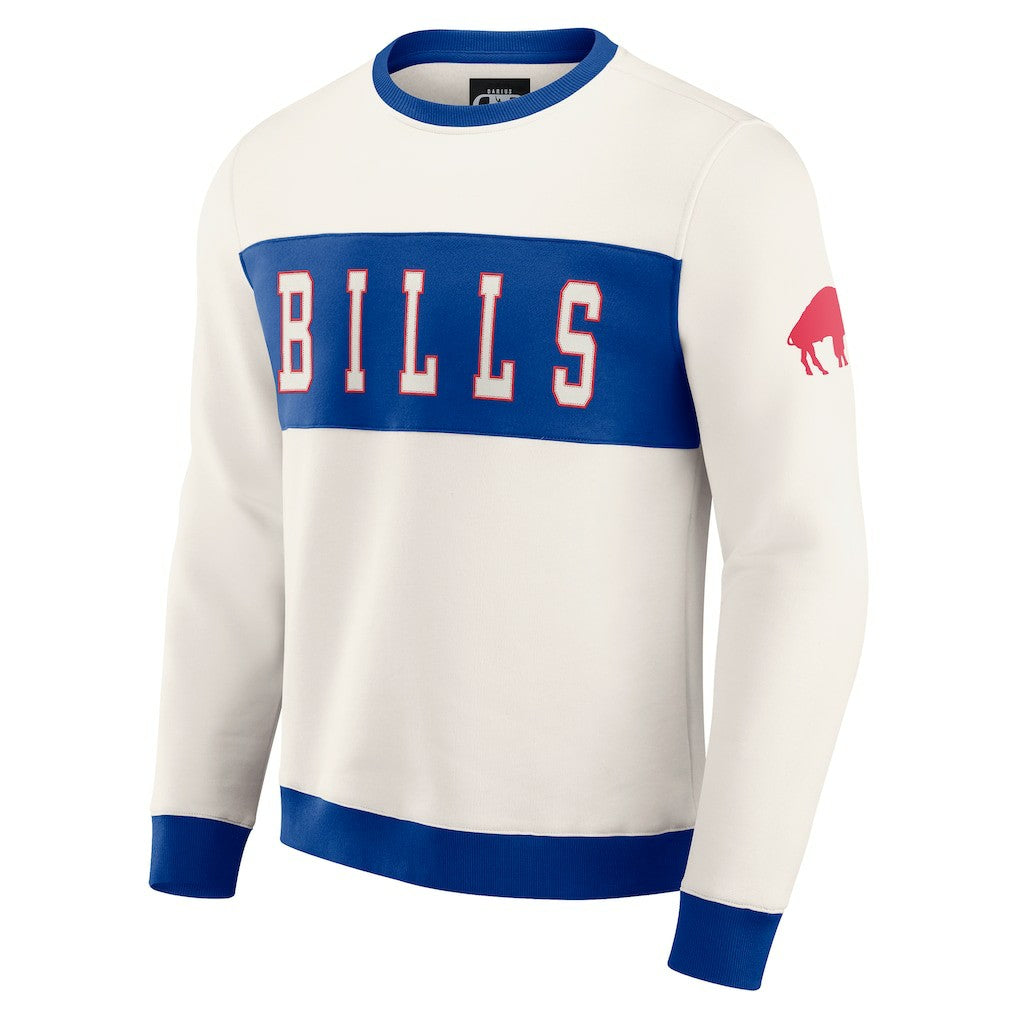 Buffalo Bills Darius Rucker Collection Colorblock Pullover Sweatshirt - Cream discount