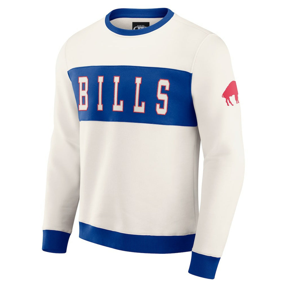 Buffalo Bills Darius Rucker Collection Colorblock Pullover Sweatshirt - Cream discount