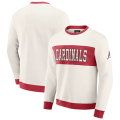 Arizona Cardinals Darius Rucker Collection Colorblock Pullover Sweatshirt - Cream on sale