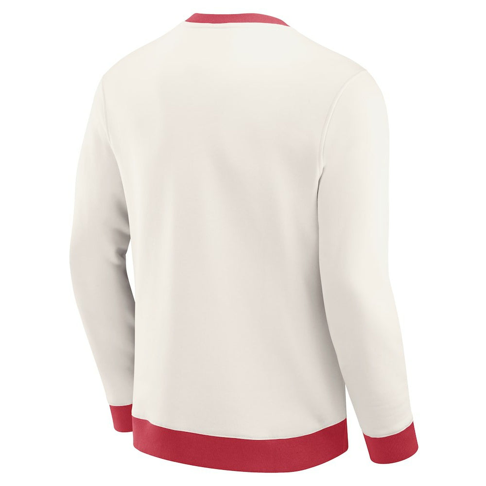 Arizona Cardinals Darius Rucker Collection Colorblock Pullover Sweatshirt - Cream on sale
