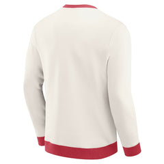 Arizona Cardinals Darius Rucker Collection Colorblock Pullover Sweatshirt - Cream on sale