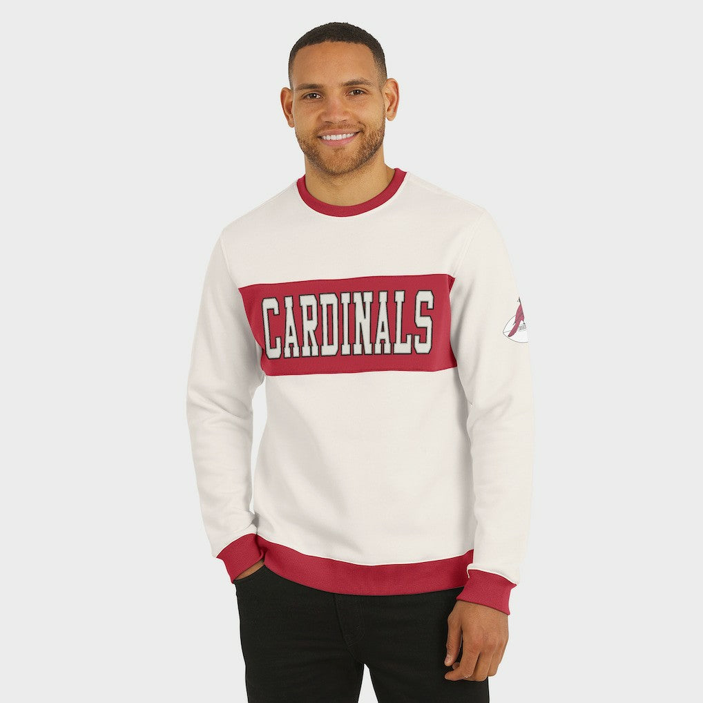 Arizona Cardinals Darius Rucker Collection Colorblock Pullover Sweatshirt - Cream on sale