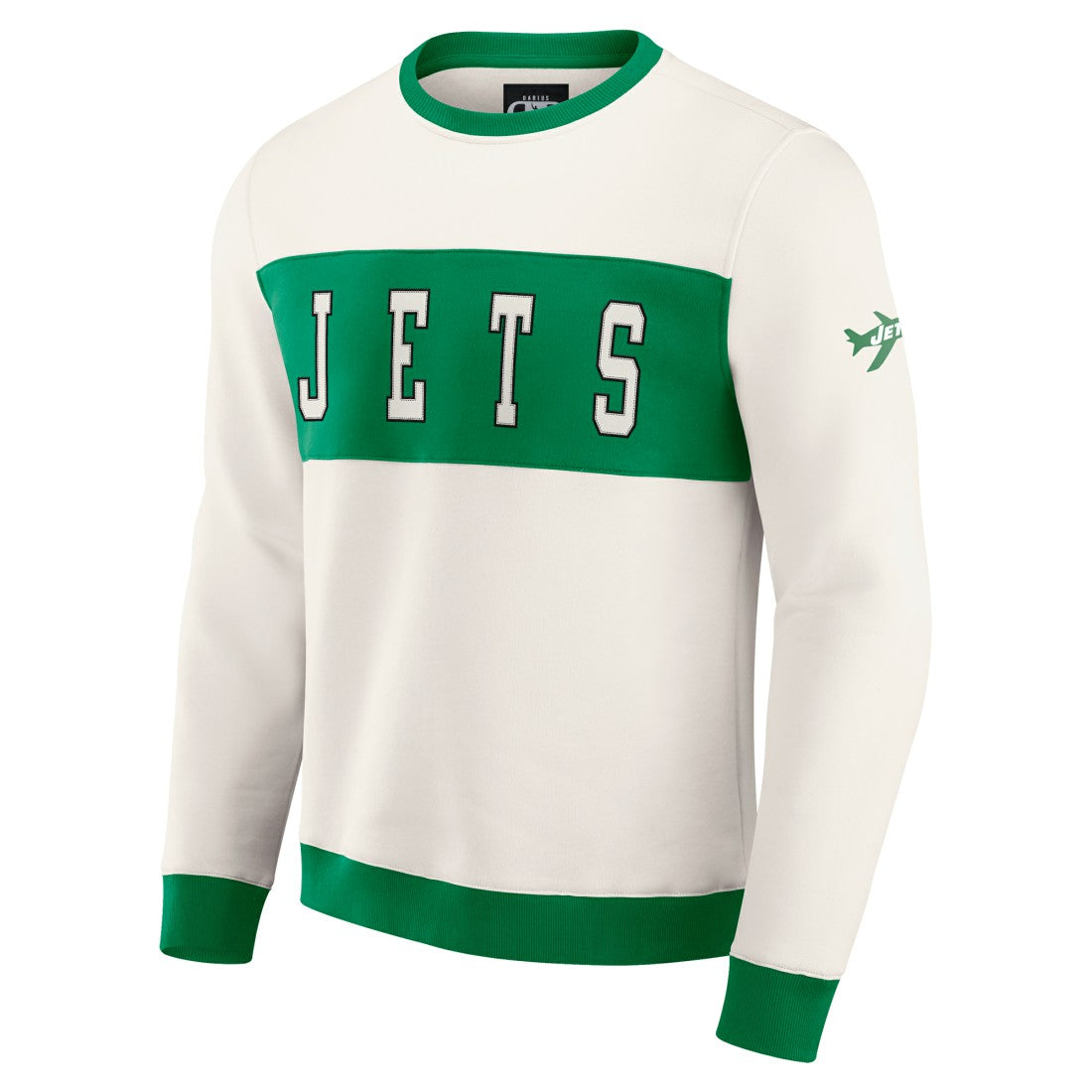 New York Jets Darius Rucker Collection Colorblock Pullover Sweatshirt - Cream on sale