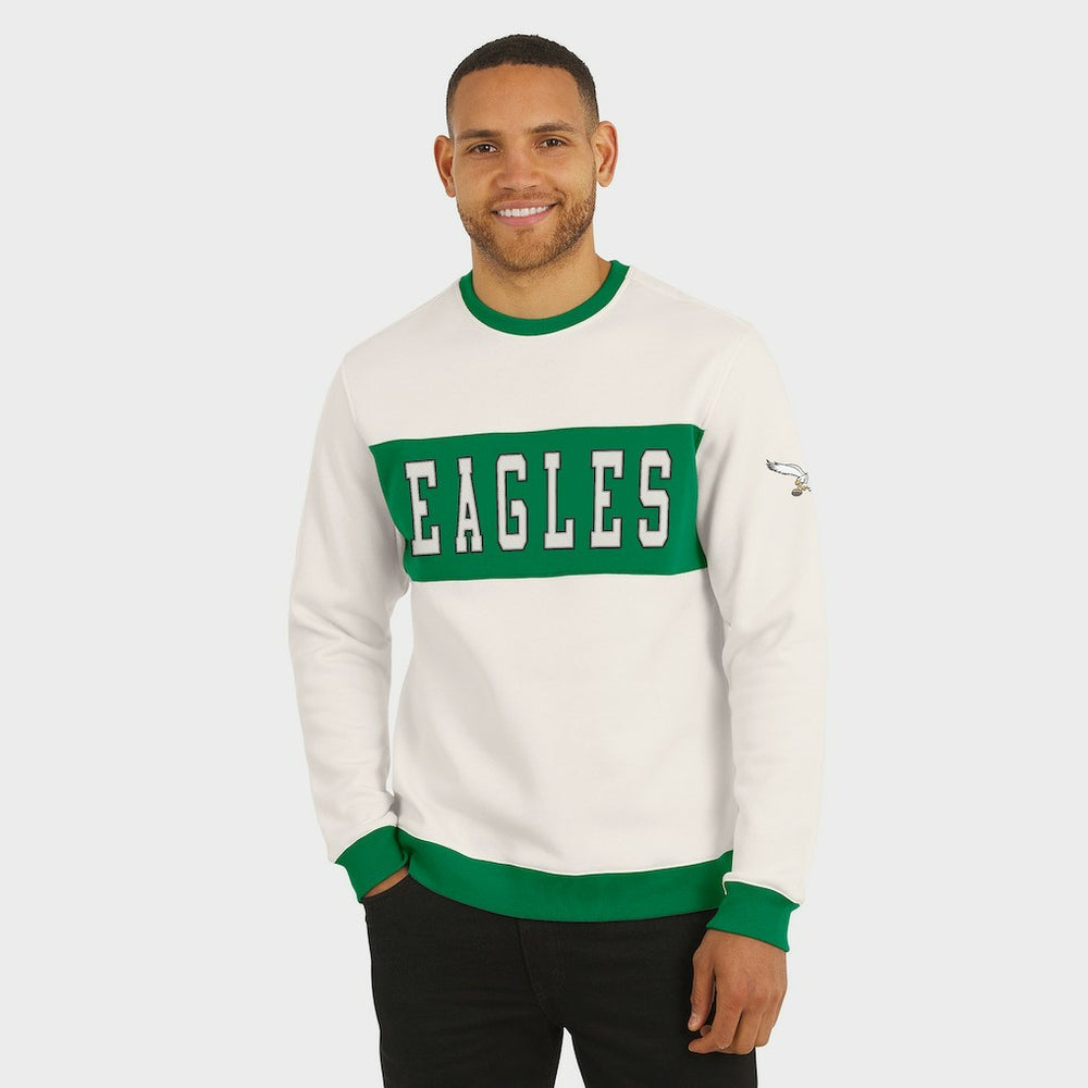 Philadelphia Eagles Darius Rucker Collection Colorblock Pullover Sweatshirt - Cream outlet