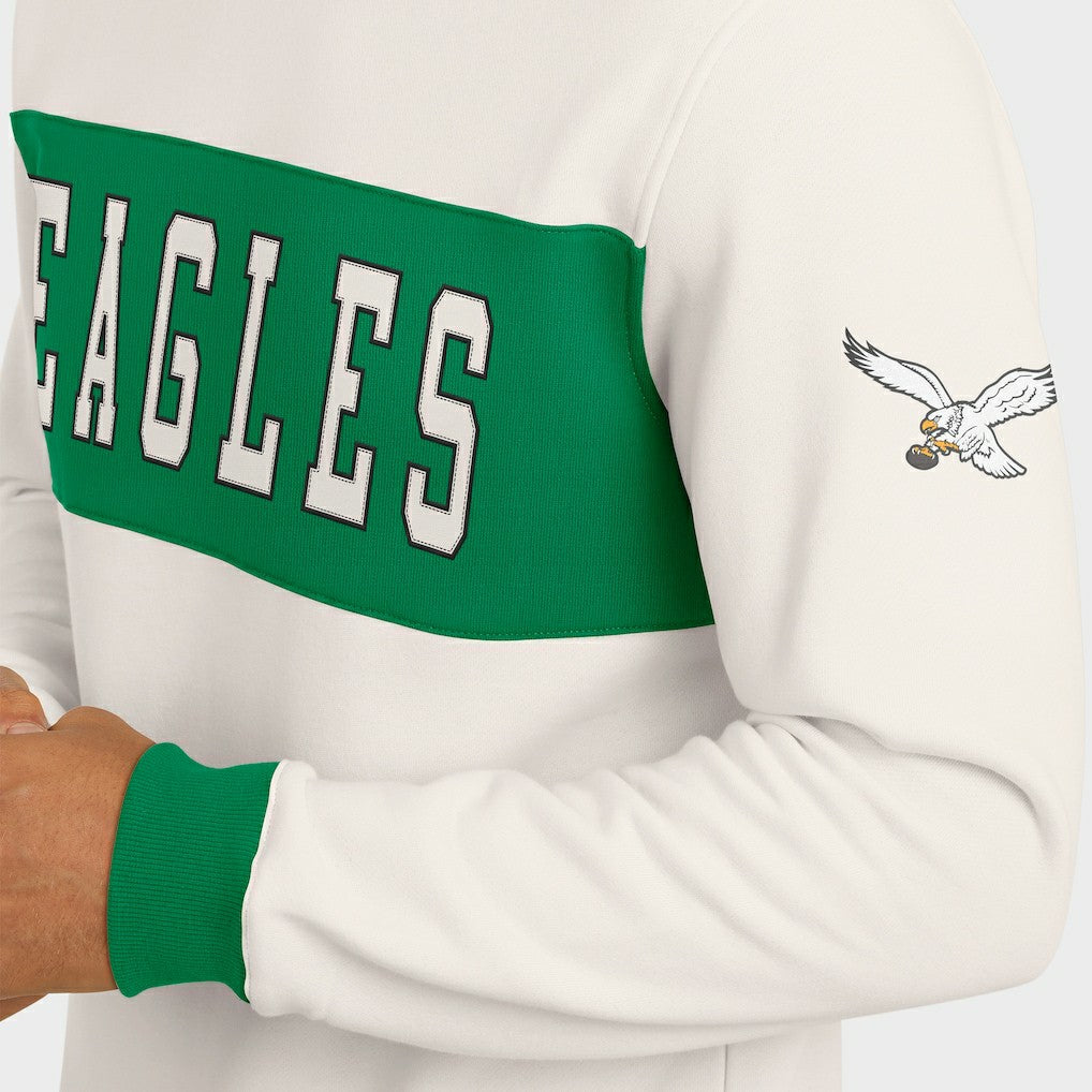 Philadelphia Eagles Darius Rucker Collection Colorblock Pullover Sweatshirt - Cream outlet