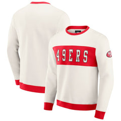 San Francisco 49ers Darius Rucker Collection Colorblock Pullover Sweatshirt - Cream discount