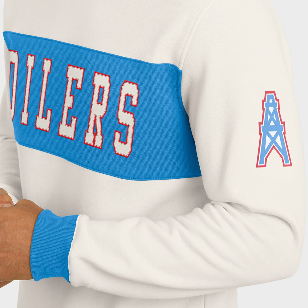 Tennessee Titans Darius Rucker Collection Colorblock Pullover Sweatshirt - Cream for sale