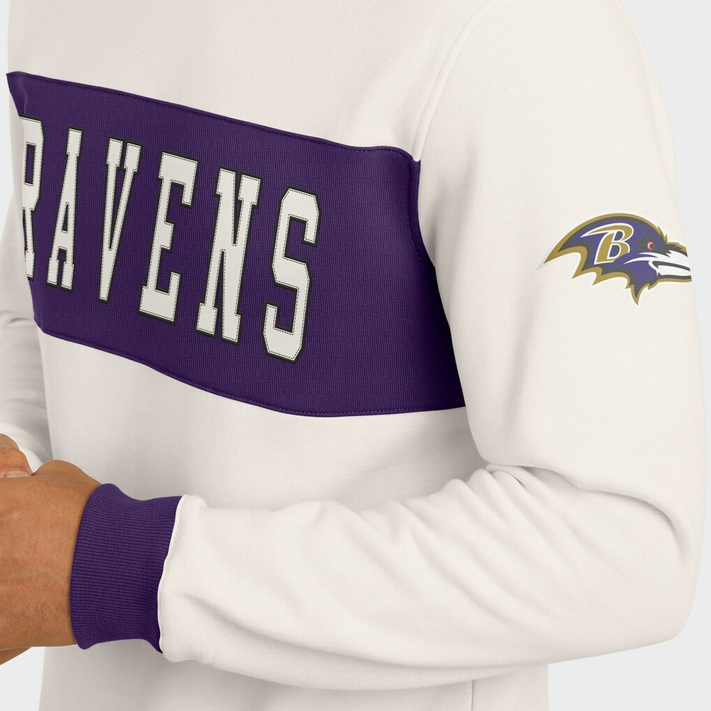 Baltimore Ravens Darius Rucker Collection Colorblock Pullover Sweatshirt - Cream outlet