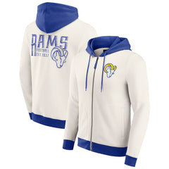 Los Angeles Rams Darius Rucker Collection Distressed Graphics Full-Zip Hoodie - Cream sale