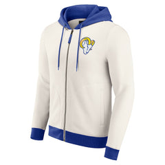 Los Angeles Rams Darius Rucker Collection Distressed Graphics Full-Zip Hoodie - Cream sale