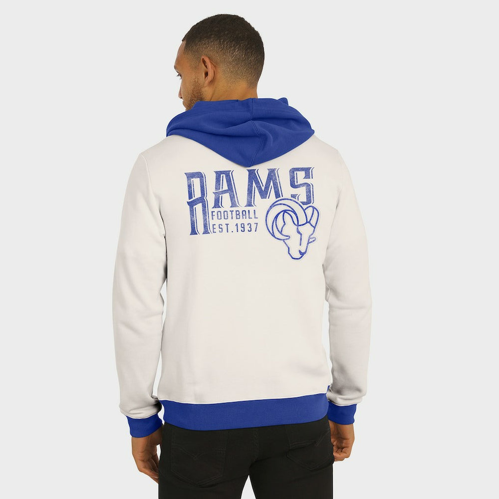 Los Angeles Rams Darius Rucker Collection Distressed Graphics Full-Zip Hoodie - Cream sale