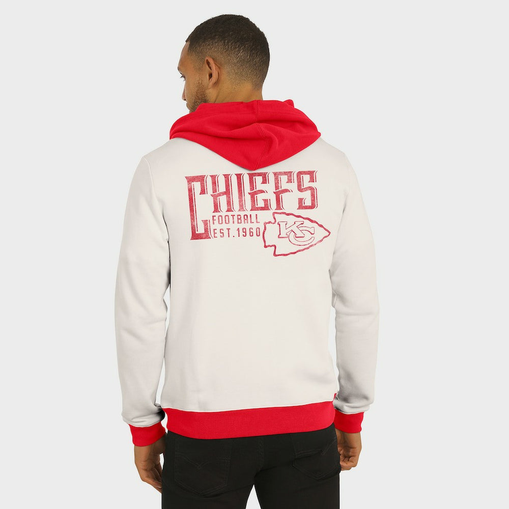 Kansas City Chiefs Darius Rucker Collection Distressed Graphics Full-Zip Hoodie - Cream sale
