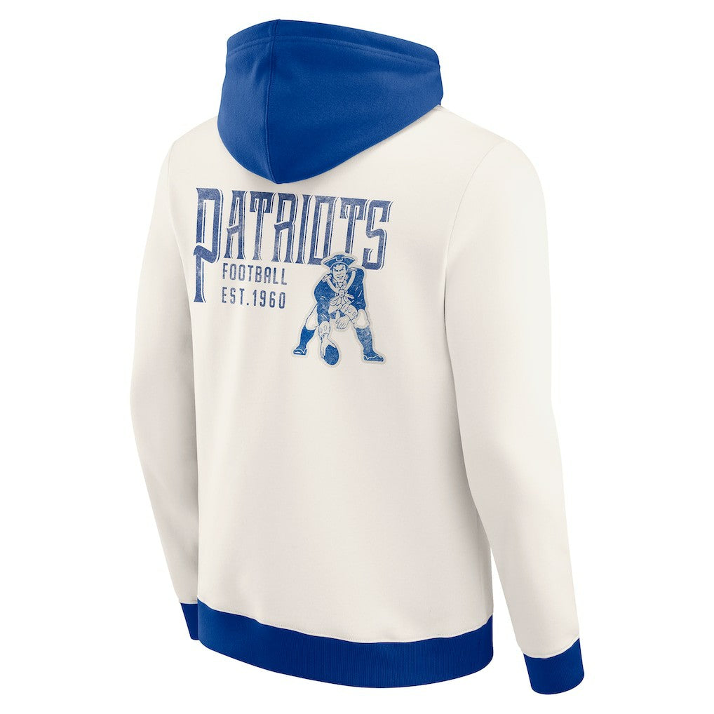 New England Patriots Darius Rucker Collection Distressed Graphics Full-Zip Hoodie - Cream online