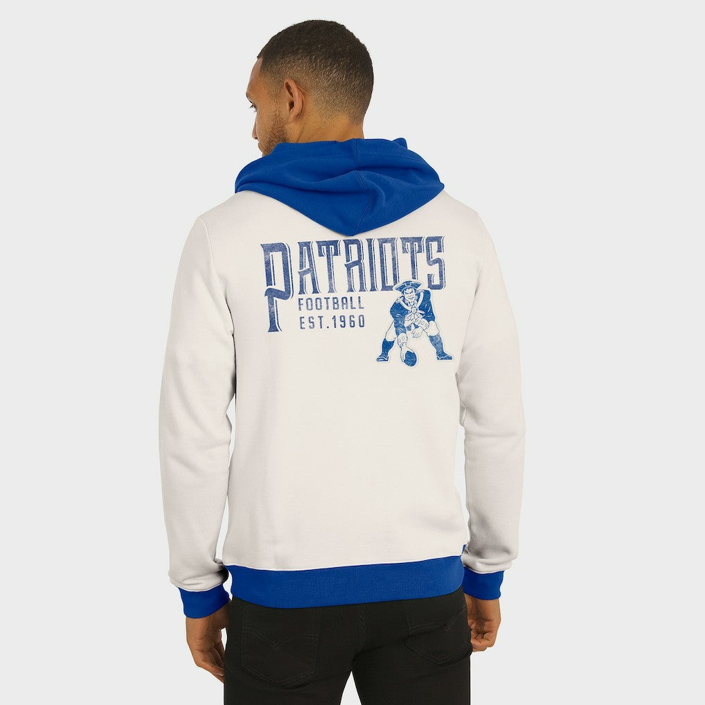 New England Patriots Darius Rucker Collection Distressed Graphics Full-Zip Hoodie - Cream online