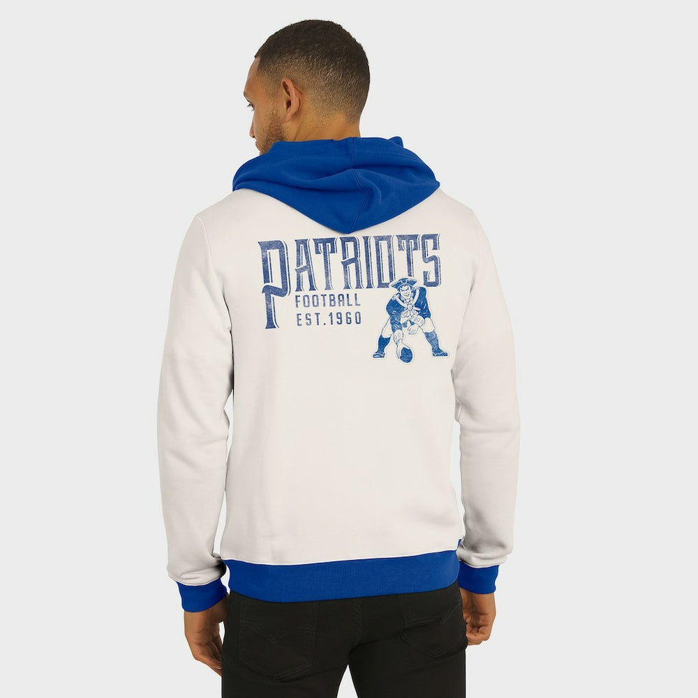 New England Patriots Darius Rucker Collection Distressed Graphics Full-Zip Hoodie - Cream online