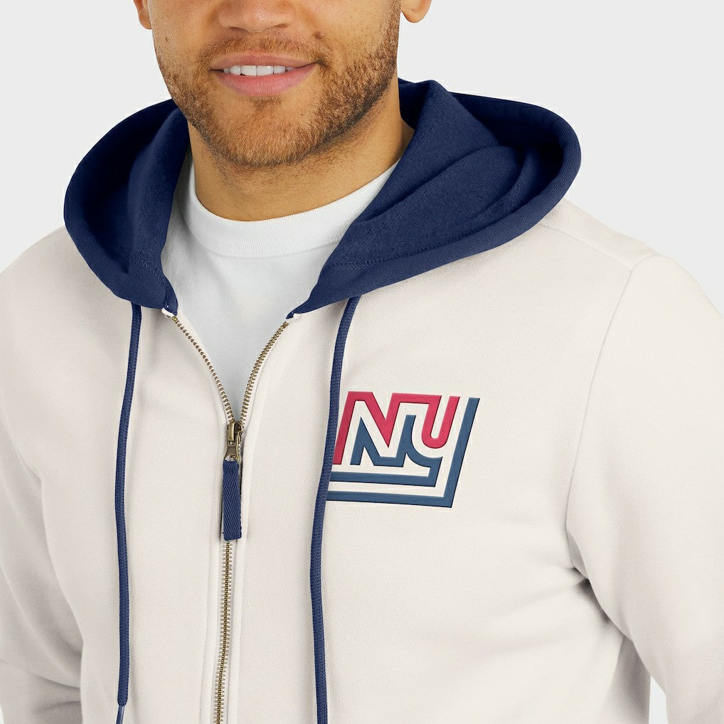 New York Giants Darius Rucker Collection Distressed Graphics Full-Zip Hoodie - Cream online