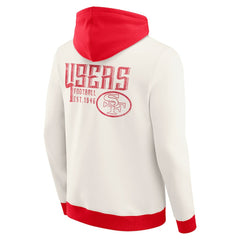 San Francisco 49ers Darius Rucker Collection Distressed Graphics Full-Zip Hoodie - Cream cheap