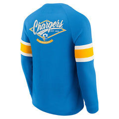 Los Angeles Chargers Darius Rucker Collection Waffle-Knit Raglan Long Sleeve Henley T-Shirt - Powder Blue online