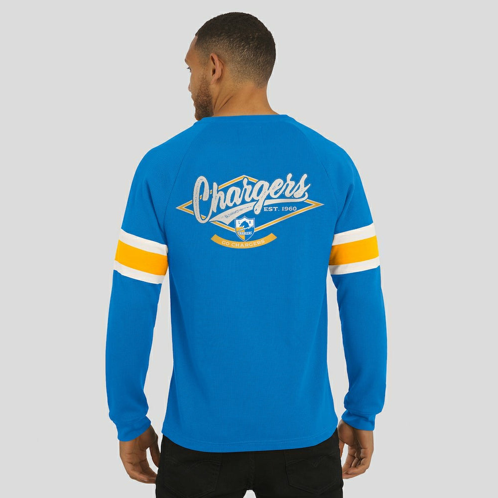 Los Angeles Chargers Darius Rucker Collection Waffle-Knit Raglan Long Sleeve Henley T-Shirt - Powder Blue online