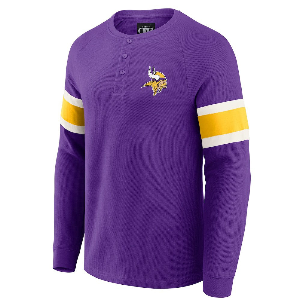 Minnesota Vikings Darius Rucker Collection Waffle-Knit Raglan Long Sleeve Henley T-Shirt - Purple online