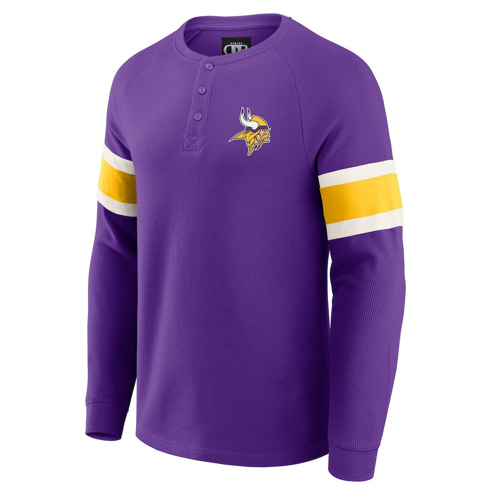 Minnesota Vikings Darius Rucker Collection Waffle-Knit Raglan Long Sleeve Henley T-Shirt - Purple online