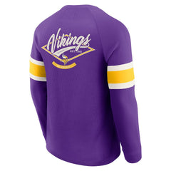 Minnesota Vikings Darius Rucker Collection Waffle-Knit Raglan Long Sleeve Henley T-Shirt - Purple online