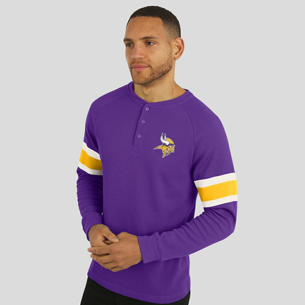 Minnesota Vikings Darius Rucker Collection Waffle-Knit Raglan Long Sleeve Henley T-Shirt - Purple online