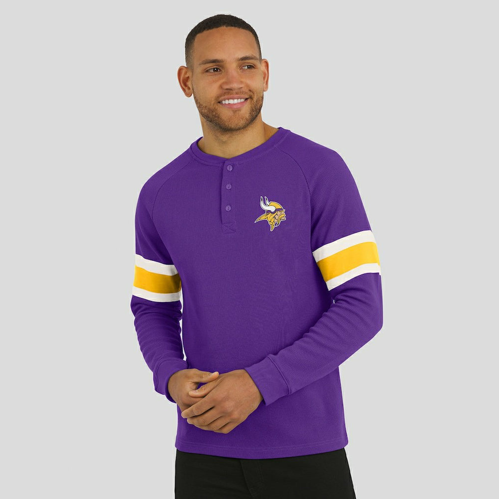 Minnesota Vikings Darius Rucker Collection Waffle-Knit Raglan Long Sleeve Henley T-Shirt - Purple online