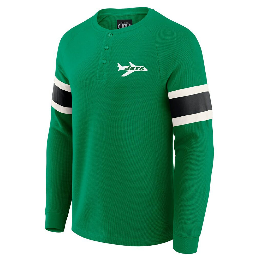 New York Jets Darius Rucker Collection Waffle-Knit Raglan Long Sleeve Henley T-Shirt - Kelly Green online