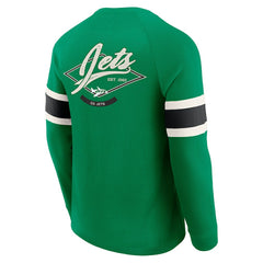 New York Jets Darius Rucker Collection Waffle-Knit Raglan Long Sleeve Henley T-Shirt - Kelly Green online