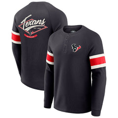 Houston Texans Darius Rucker Collection Waffle-Knit Raglan Long Sleeve Henley T-Shirt - Navy outlet