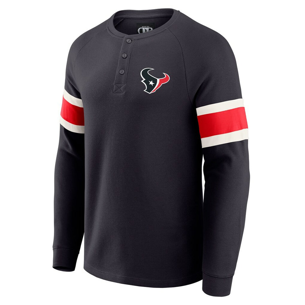 Houston Texans Darius Rucker Collection Waffle-Knit Raglan Long Sleeve Henley T-Shirt - Navy outlet