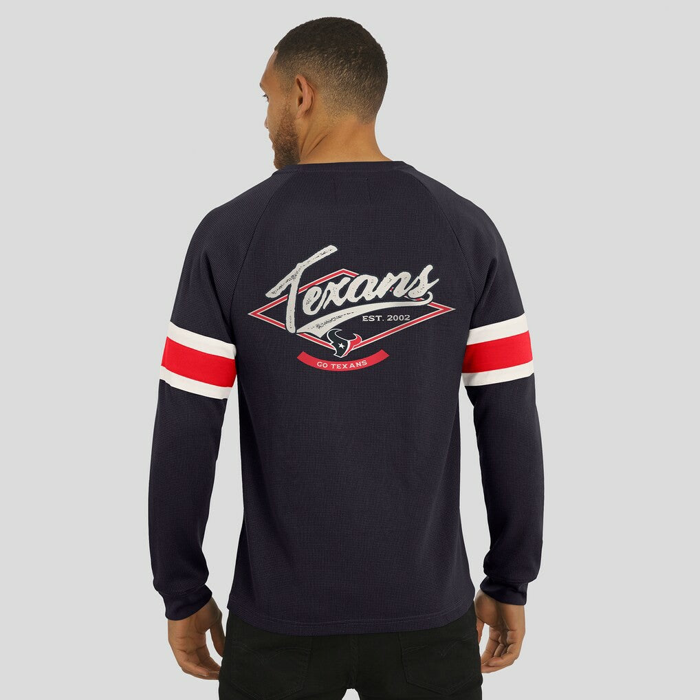 Houston Texans Darius Rucker Collection Waffle-Knit Raglan Long Sleeve Henley T-Shirt - Navy outlet