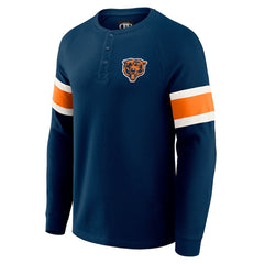 Chicago Bears Darius Rucker Collection Waffle-Knit Raglan Long Sleeve Henley T-Shirt - Navy sale