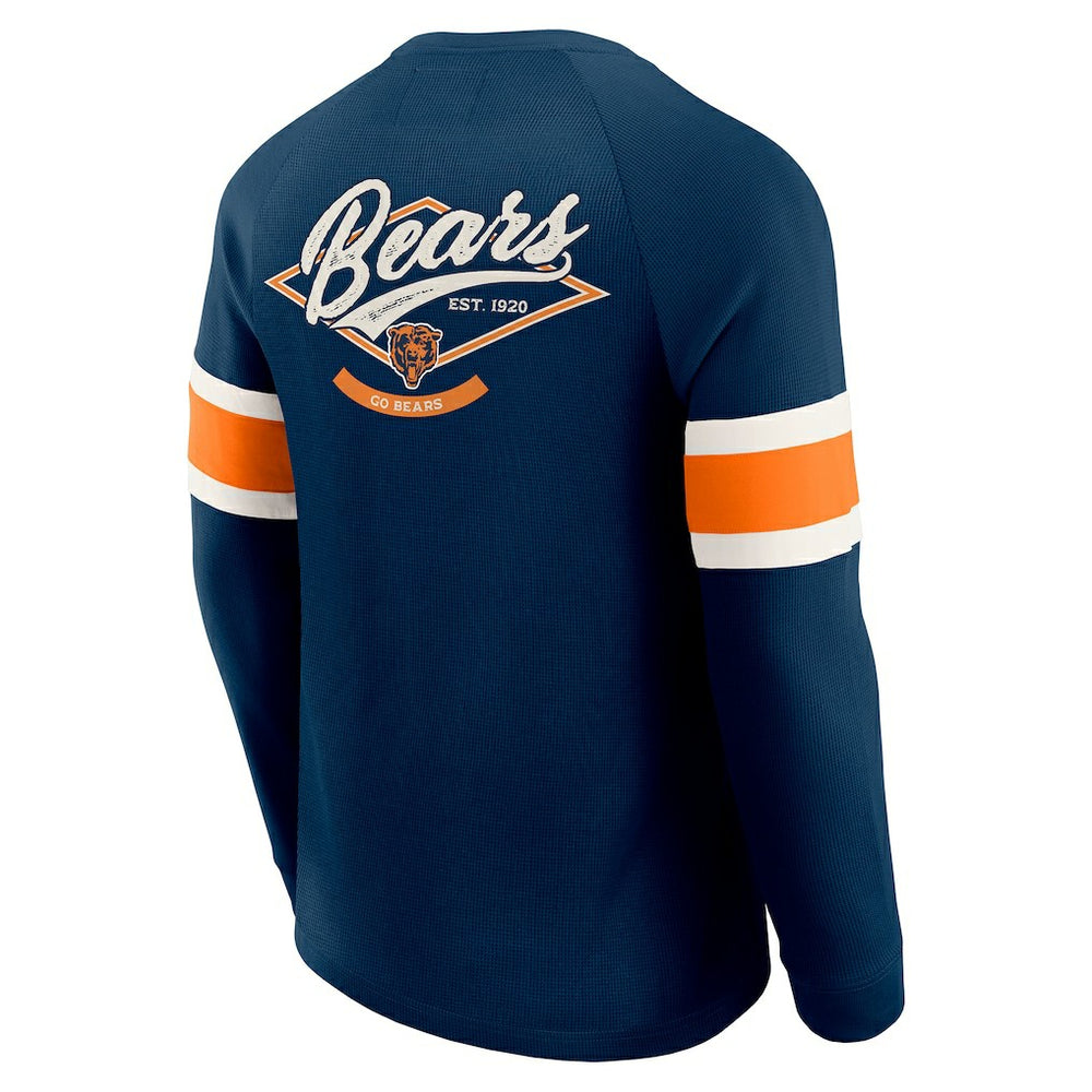 Chicago Bears Darius Rucker Collection Waffle-Knit Raglan Long Sleeve Henley T-Shirt - Navy sale