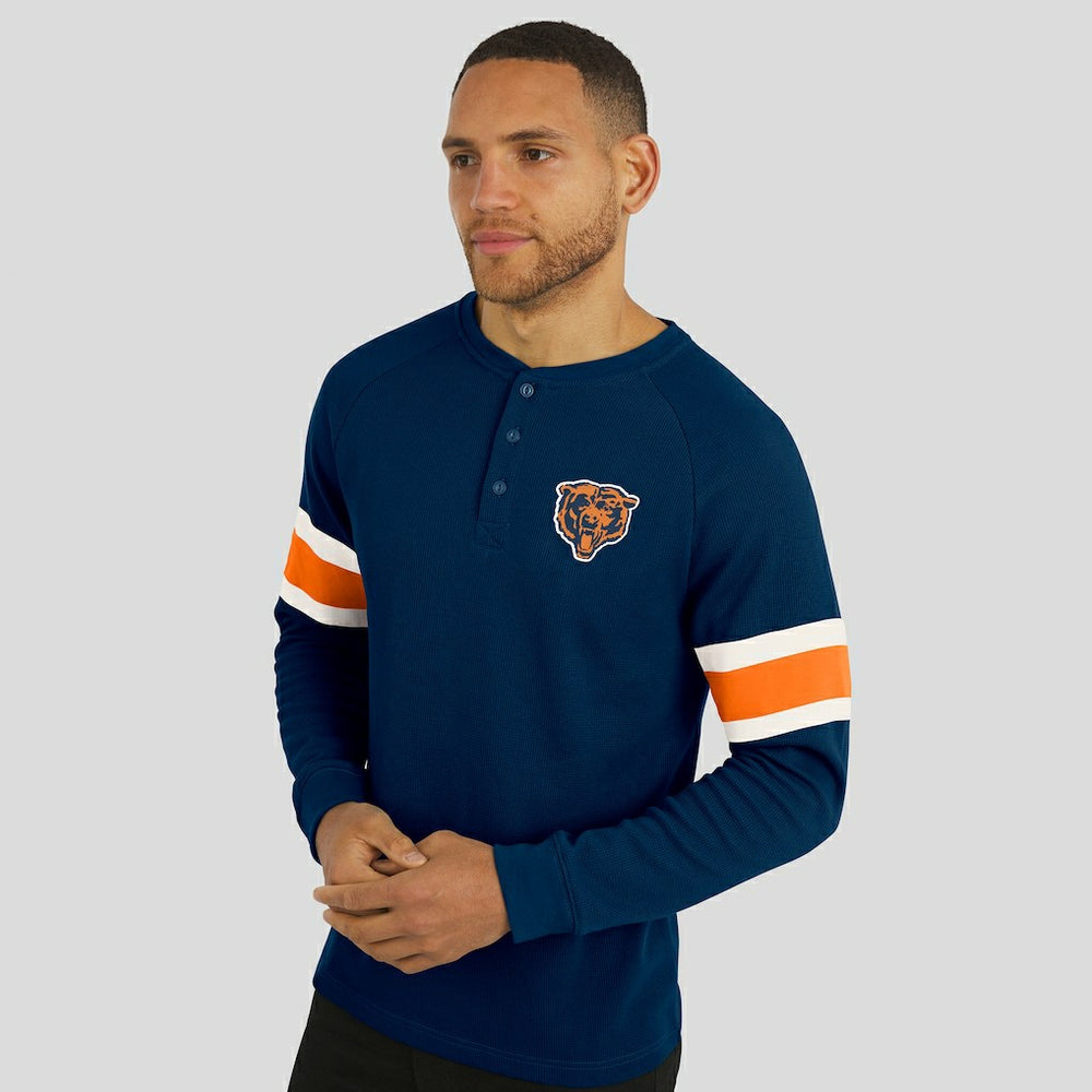 Chicago Bears Darius Rucker Collection Waffle-Knit Raglan Long Sleeve Henley T-Shirt - Navy sale