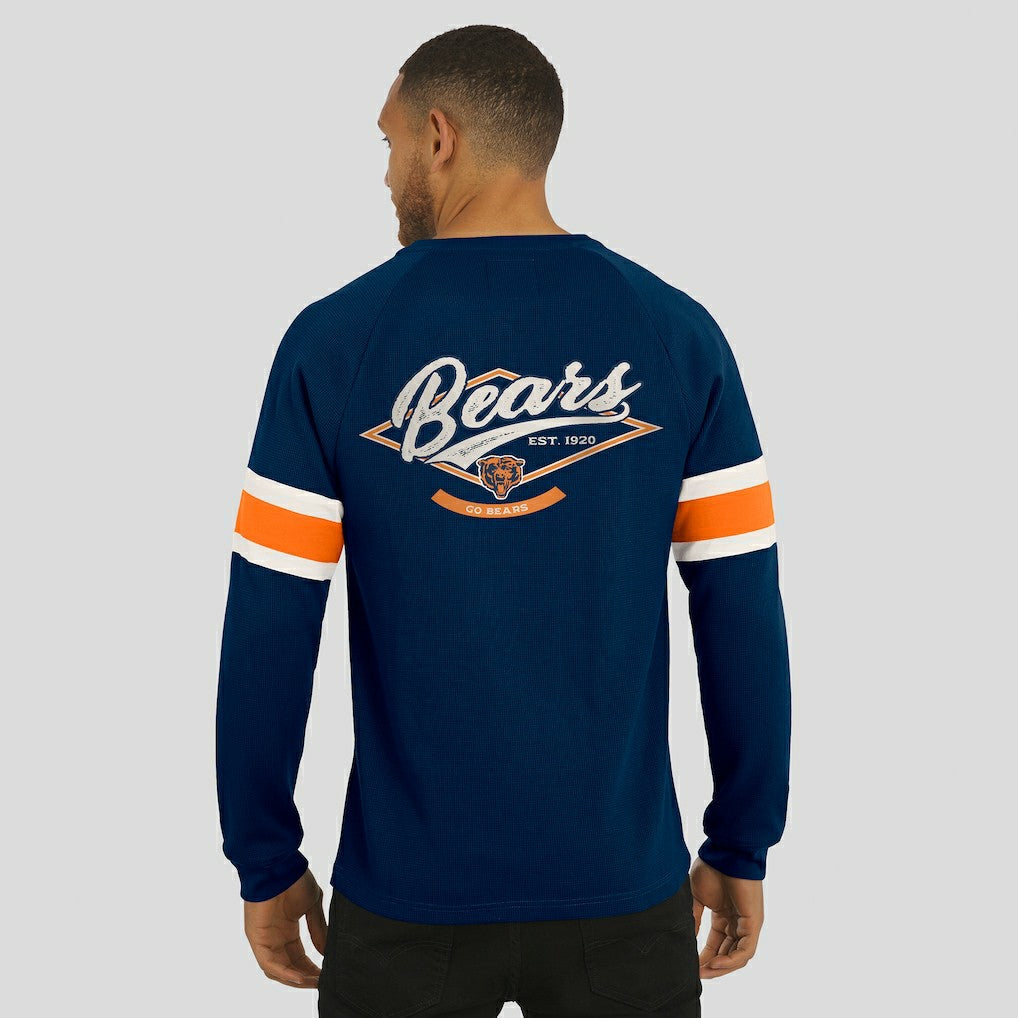 Chicago Bears Darius Rucker Collection Waffle-Knit Raglan Long Sleeve Henley T-Shirt - Navy sale