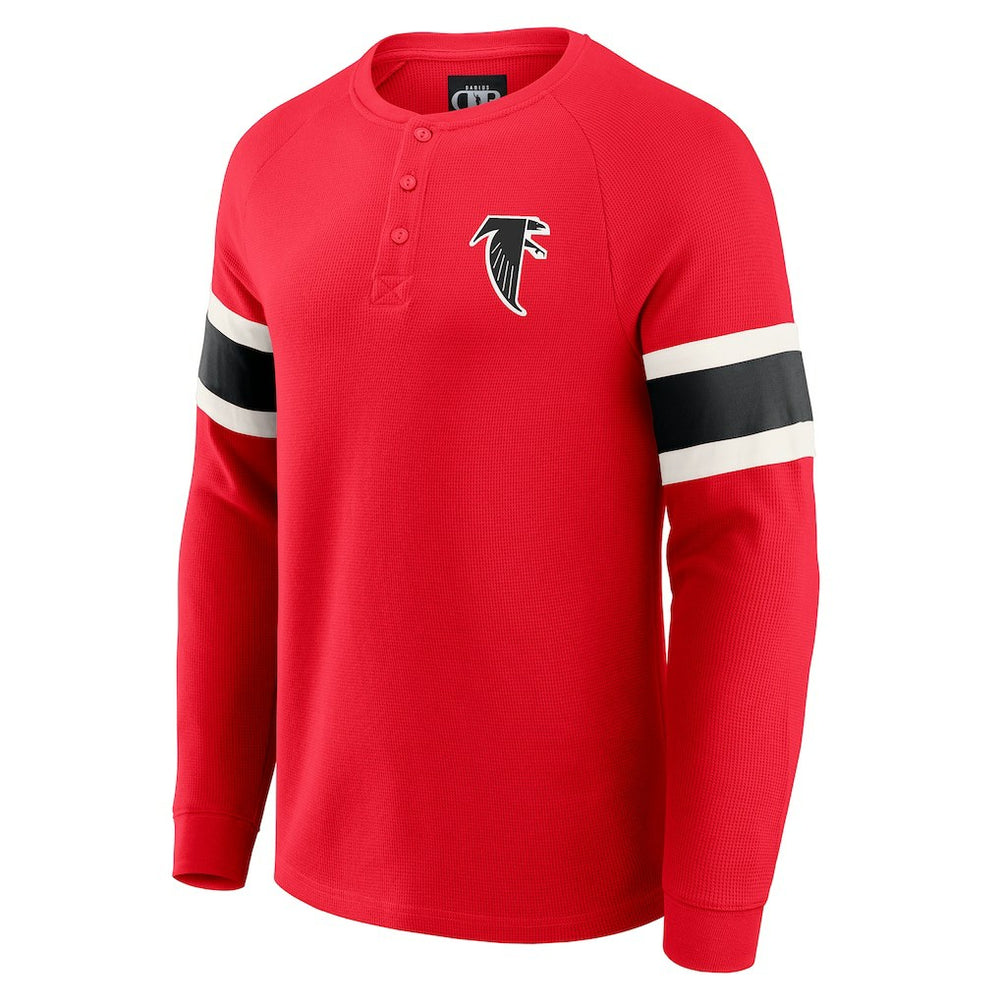 Atlanta Falcons Darius Rucker Collection Waffle-Knit Raglan Long Sleeve Henley T-Shirt - Red discount