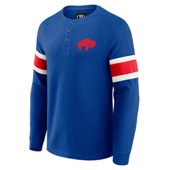 Buffalo Bills Darius Rucker Collection Waffle-Knit Raglan Long Sleeve Henley T-Shirt - Royal outlet