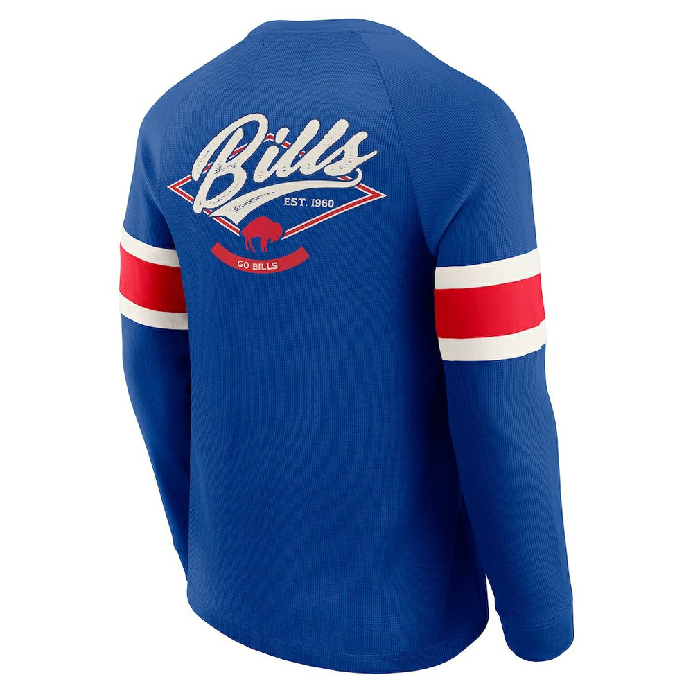 Buffalo Bills Darius Rucker Collection Waffle-Knit Raglan Long Sleeve Henley T-Shirt - Royal outlet
