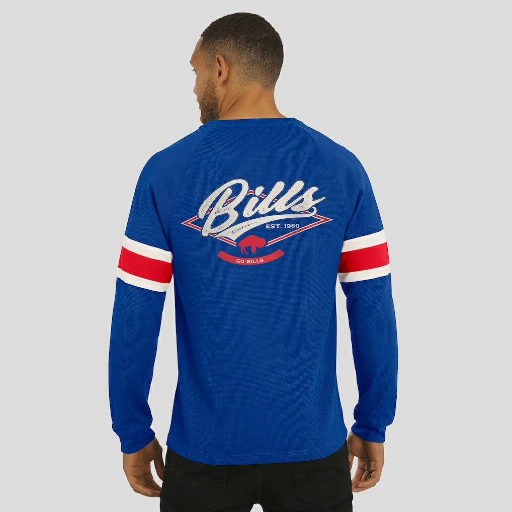 Buffalo Bills Darius Rucker Collection Waffle-Knit Raglan Long Sleeve Henley T-Shirt - Royal outlet