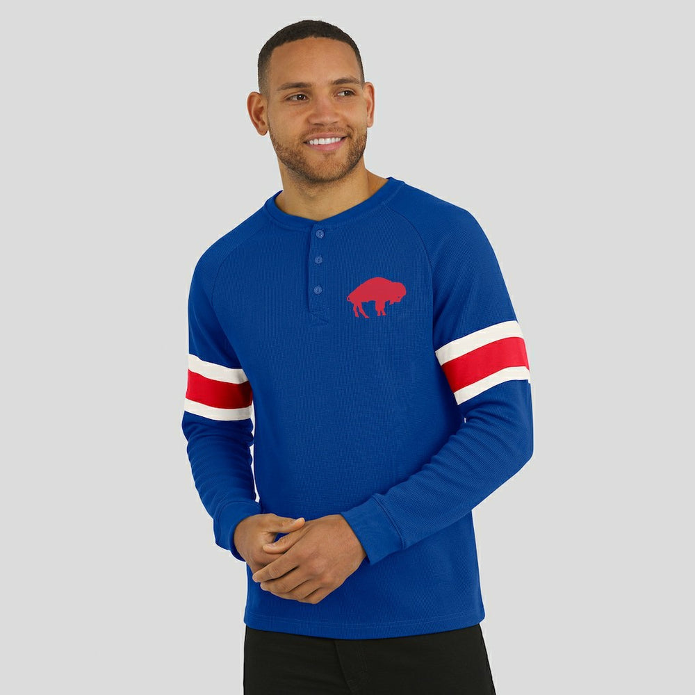 Buffalo Bills Darius Rucker Collection Waffle-Knit Raglan Long Sleeve Henley T-Shirt - Royal outlet