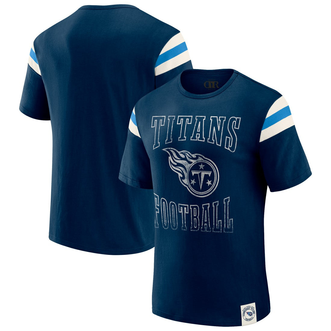 Tennessee Titans Darius Rucker Collection Football Stripe Sleeve T-Shirt - Navy sale