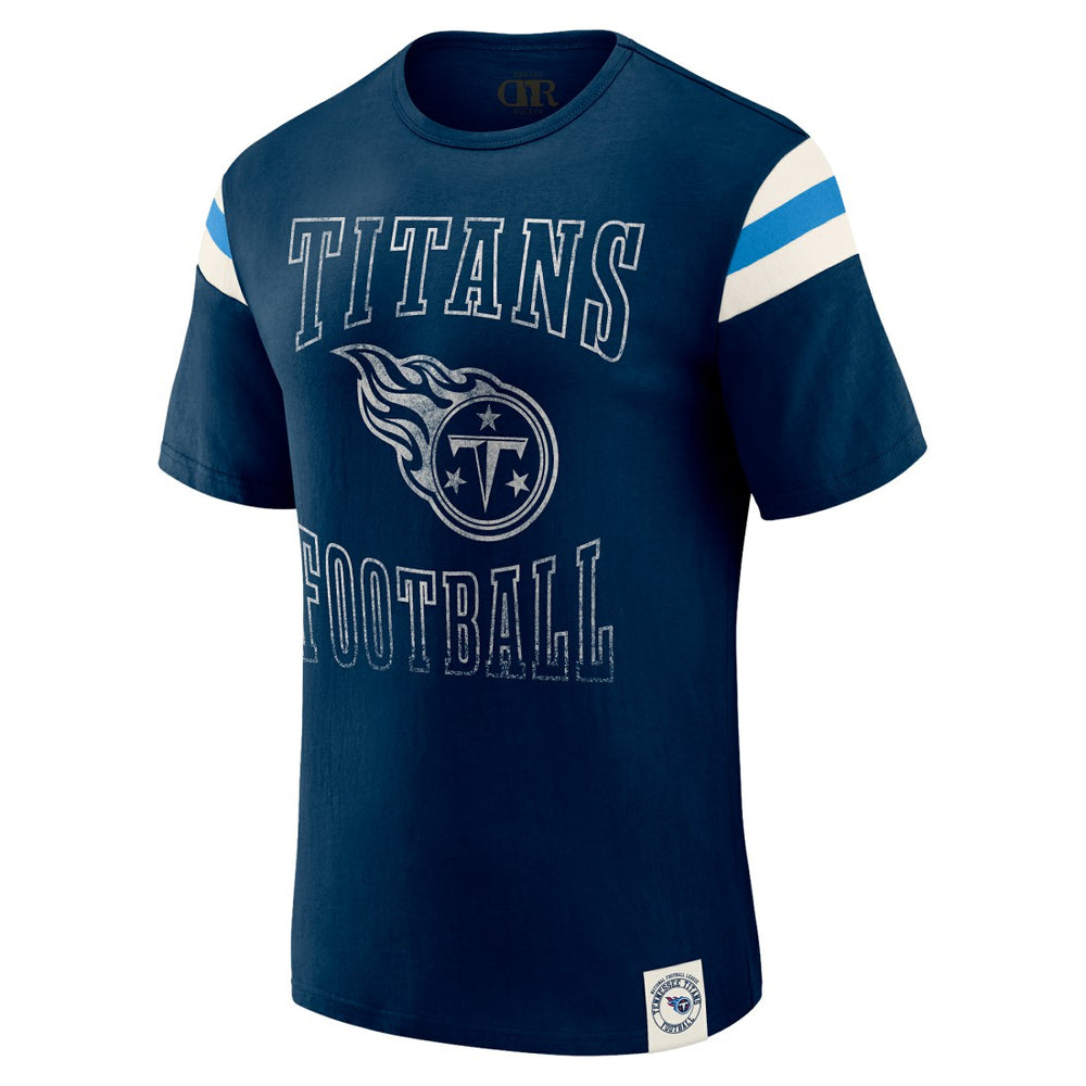 Tennessee Titans Darius Rucker Collection Football Stripe Sleeve T-Shirt - Navy sale