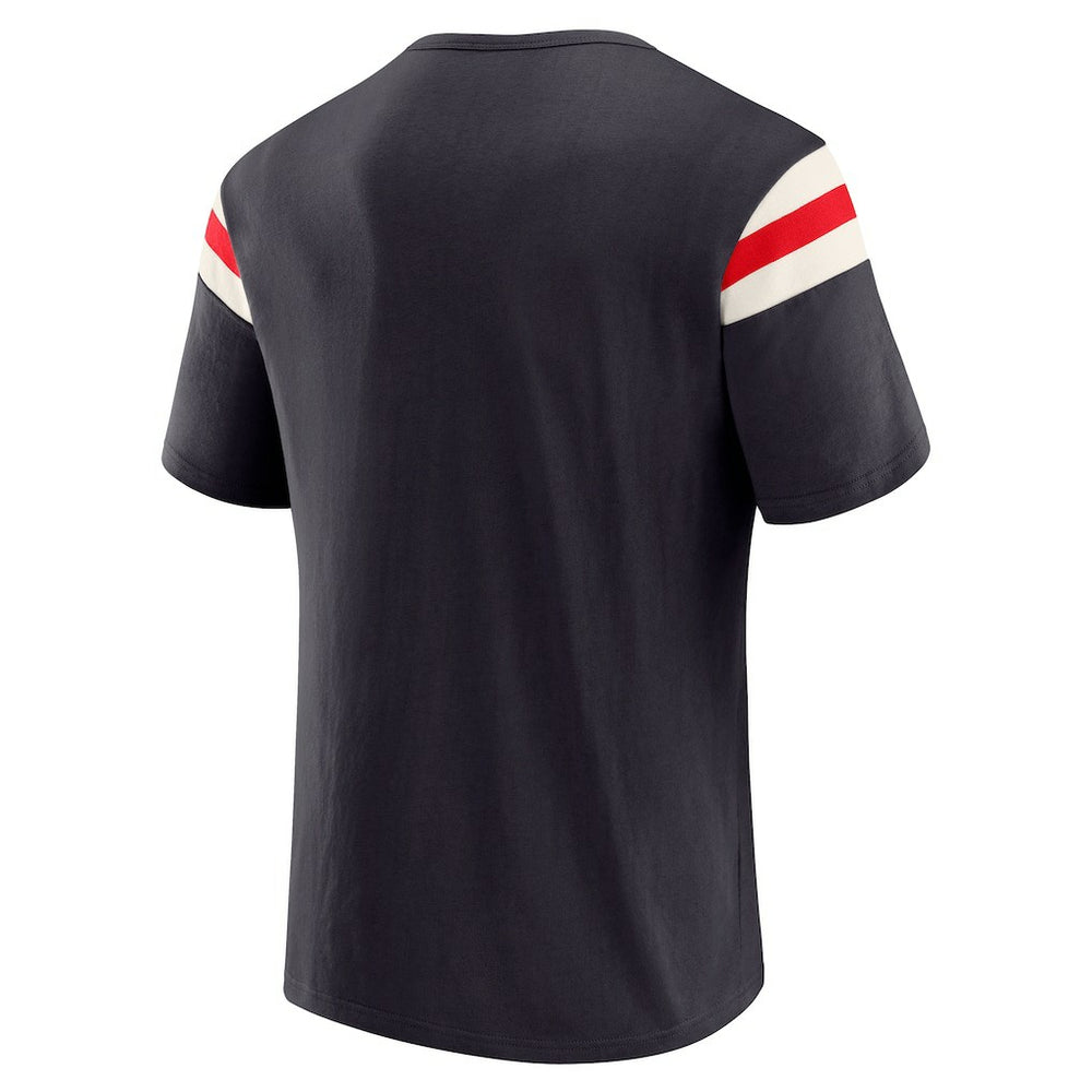 Houston Texans Darius Rucker Collection Football Stripe Sleeve T-Shirt - Navy for sale