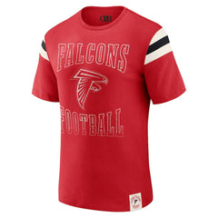 Atlanta Falcons Darius Rucker Collection Football Stripe Sleeve T-Shirt - Red discount