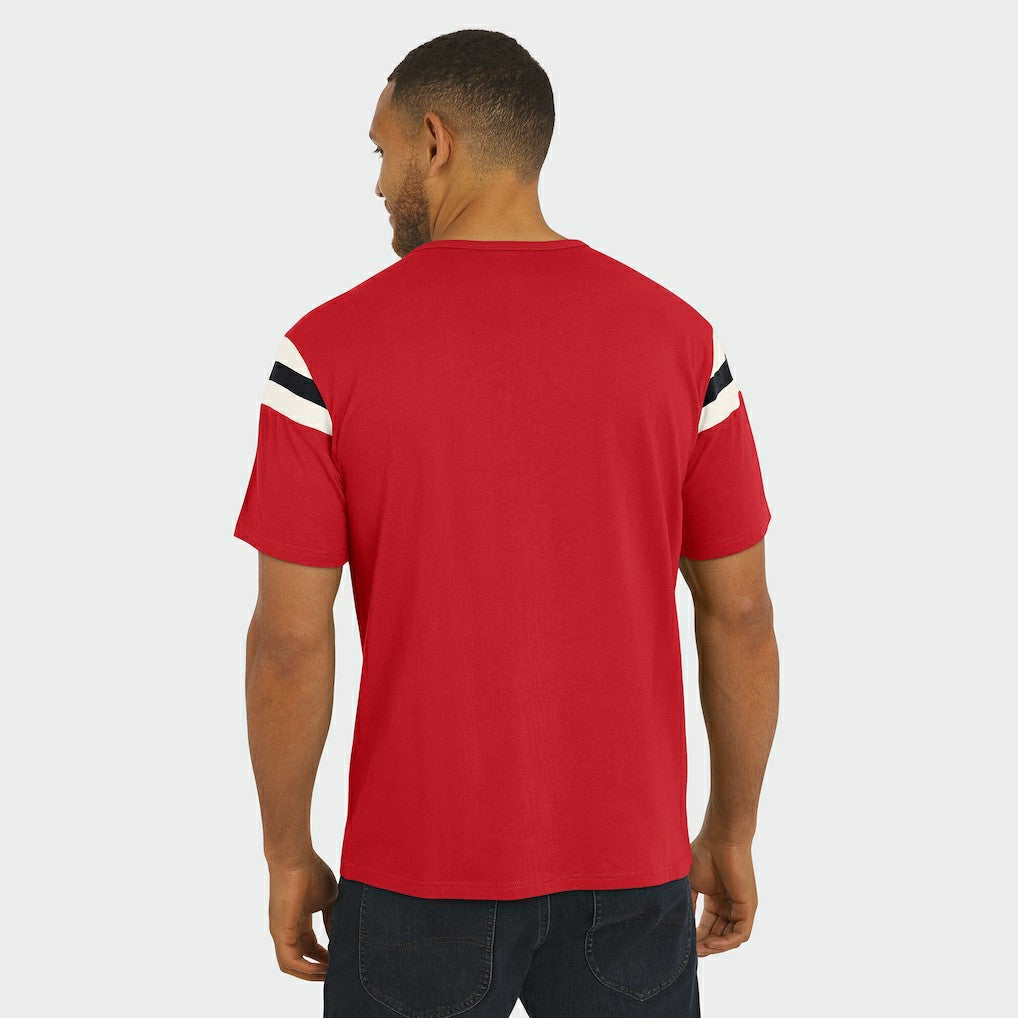 Atlanta Falcons Darius Rucker Collection Football Stripe Sleeve T-Shirt - Red discount
