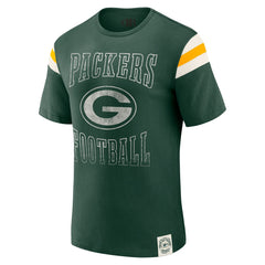 Green Bay Packers Darius Rucker Collection Football Stripe Sleeve T-Shirt - Green outlet