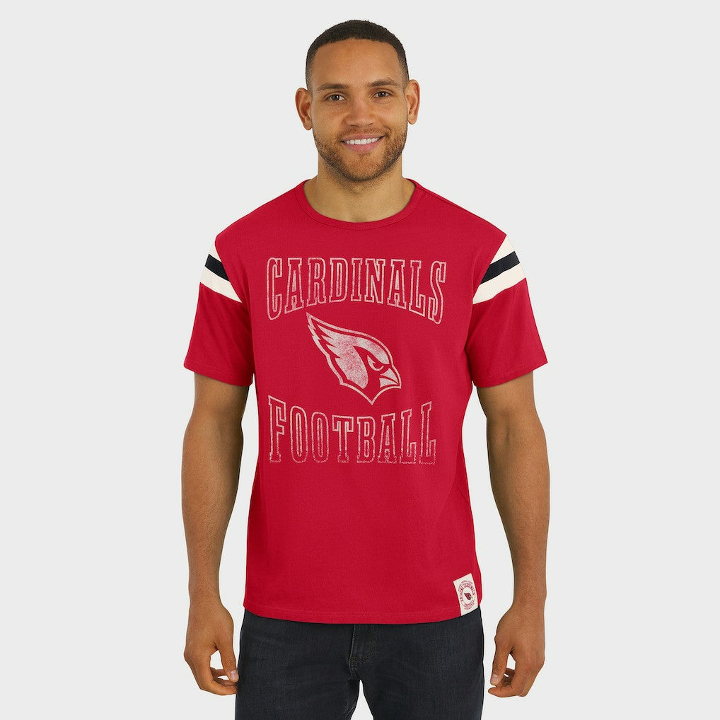 Arizona Cardinals Darius Rucker Collection Football Stripe Sleeve T-Shirt - Cardinal for sale