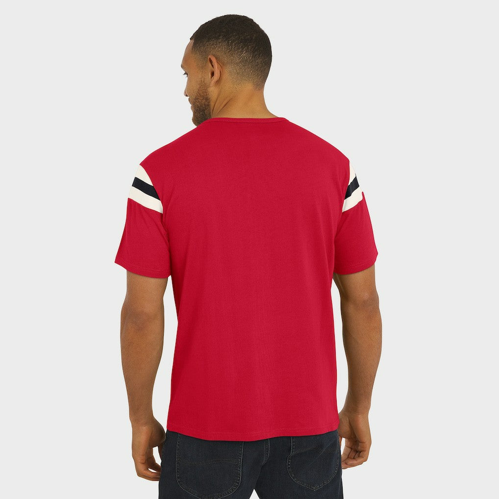 Arizona Cardinals Darius Rucker Collection Football Stripe Sleeve T-Shirt - Cardinal for sale